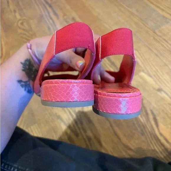 Pas De Rouge Pink Pointed Toe Slingback Flats Size 36.5 - Picture 4 of 6